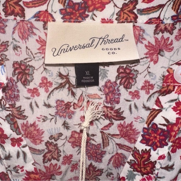 Universal Thread NWT Balloon Long Sleeve Button-Front Midi Dress Floral Size XL - Picture 8 of 10